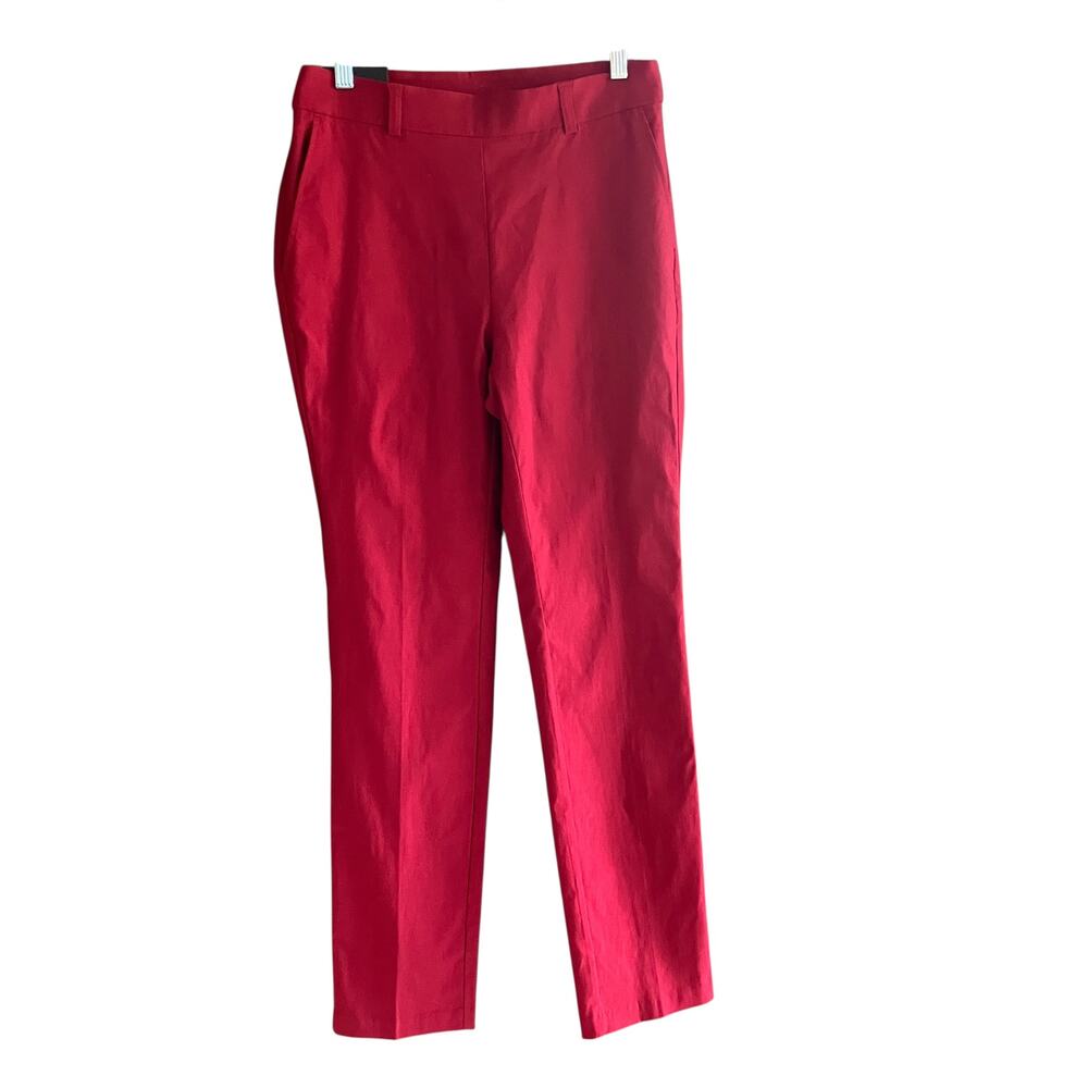 NWT Rafaella Pants Rio Red Pull-On Pockets Size 4 Preppy Classic